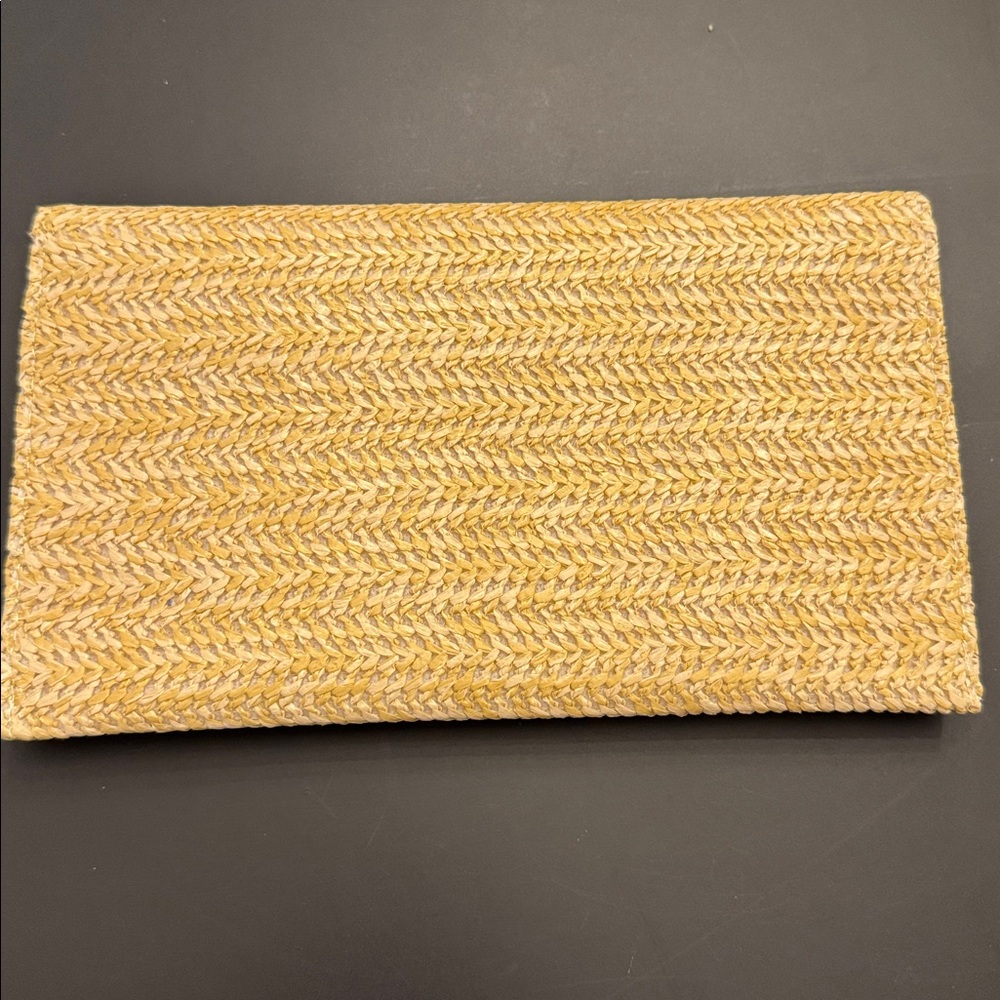 Dior Woven Straw Envelope Clutch in Light Yellow GWP - Picture 5 of 5
